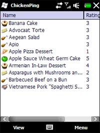 Recipe list