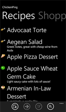 Recipe list